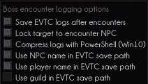 Arcdps logging settings