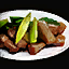 Plate of Roast Meat with Braised Leeks.png