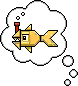 The overhead icon of the shark.