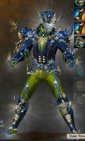 Front view in combat stance