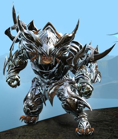 Front view in combat stance
