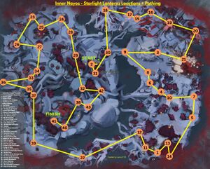Overview map of Inner Nayos with lantern locations marked.