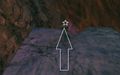 The star marks the spot where you need to jump a few times.