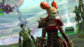 Ceara leaving Mender Serimon after awakening as depicted in Short Story: What Scarlet Saw.