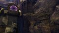 The cave entrance in relation to the Asura gate. The entrance is in the lower right of the image, by the dead sheep.