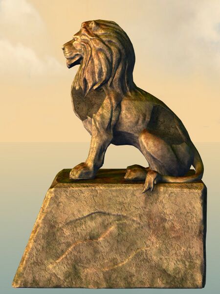 File:Distressed Lion Statue side.jpg