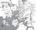 Map of Tyria from novels; the borders of the Dominion of Winds are shown.