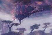 Sayida the Sly's unnamed airship in Dragonfall, originally an aethership.