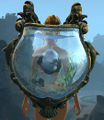 Alternate appearance, with the Quaggan not half out of the bowl