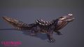 Render of an Elonian Scaled Drake on land.