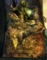 A weathered down Orrian Statue of Melandru, powered up by Zhaitan.