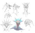 Elder Dragon Aurene concept art by Zhengyi Wang.
