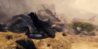 Crash site of Soul's Vendetta in Pact Vanguard.