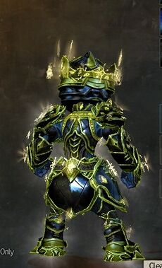 Back view in combat stance