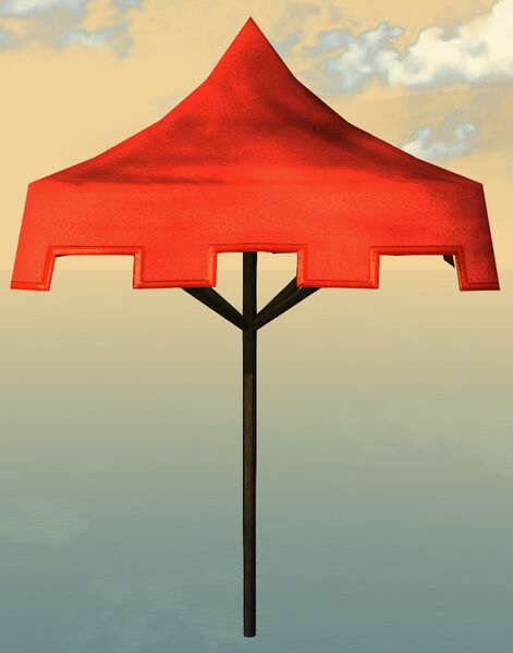 File:Red Festival Umbrella side view.jpg