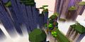 Make a long jump from the top of the balloon cliff to avoid the spears.