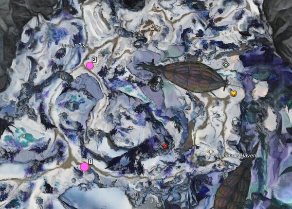 Locations of each Zephyrite supply drops.