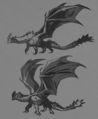 Teenager Aurene sketch concept art by Kate Pfeilschiefter.