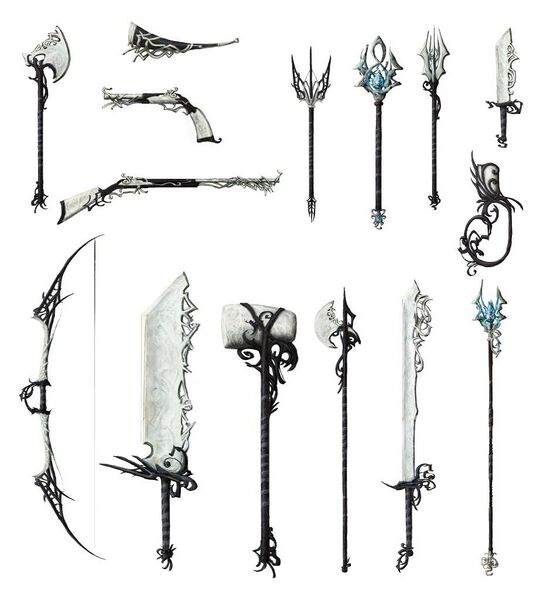 File:"Shining Blade Weapons" concept art.jpg