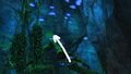 Use the mushrooms to climb towards the base of the branch.