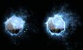 Left: Normal aura for one Conflux effect Right: Stacked aura of two Conflux effects