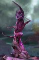 A statue of Melandru, corrupted by Kralkatorrik's Dragonbrand.