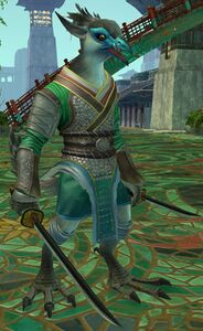 Grey Blue Tengu Youngster (swords).jpg