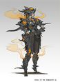 Heavy armor, concept art by Carlyn Lim.
