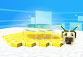 Bee Dog Honeycomb, up on a cloud, transforms the player into a Bee Dog with flight skills.