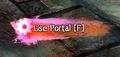 The previous uniquely colored portal context action interface.