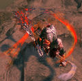 Weapon trail.