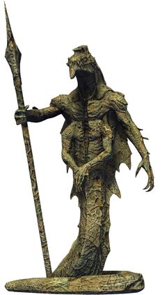 A statue of a Forgotten in the Desolation.