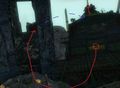 (5) Backtrack after grabbing the 1st chest, and run up the ramp.