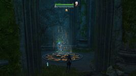 The active entry teleporter after defeating Lukas Vasburg.