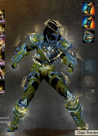 Front view in combat stance
