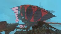The Wobbling Skies docked in the Corsair Flotilla.