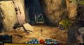 Entrance to the cavern of the Veteran Discarded Awakened.