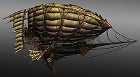 Side view render of the Pact airship model.