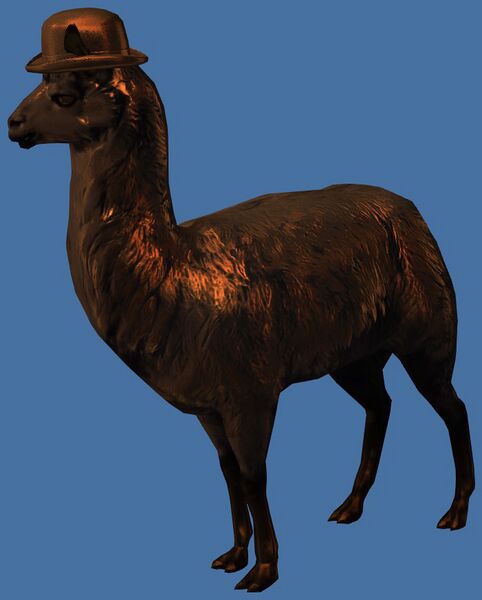 File:Mini Elegant Bronze Llama.jpg