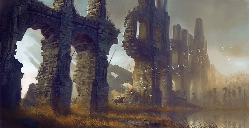 File:"Regrown Aqueduct Ruins" concept art.jpg