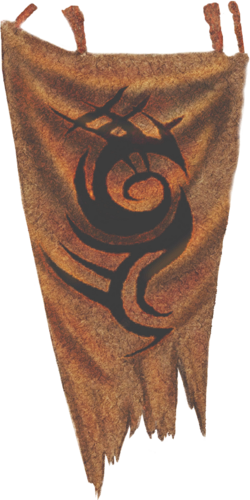Render of the banner used by the Modniir centaurs.