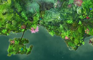 Map of where diving goggles are for Misty Leap achievement.