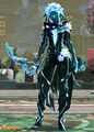 Branded Caithe with weapons.