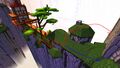 Keep to the right of the path to avoid spear traps. Follow blue path for easier access to cloud 4, red path to skip straight to checkpoint 2.