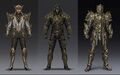 "Obsidian armor" concept art.