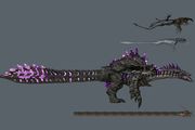 Size comparison of Elder dragons: Zhaitan, Jormag, Kralkatorrik and Mordremoth.
