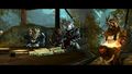 Smodur, Rytlock Brimstone, Crecia Stoneglow, and Efram Greetsglory ponder their next move in the No Quarter trailer.