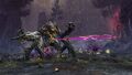 Greer, the Blightbringer absorbing the power of the Bloodstone Shard.