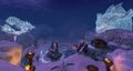 Holographic Jormag and Primordus during Dragon Bash.