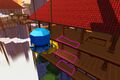 Hidden traps must be avoided when jumping on and off the octopus platform.
